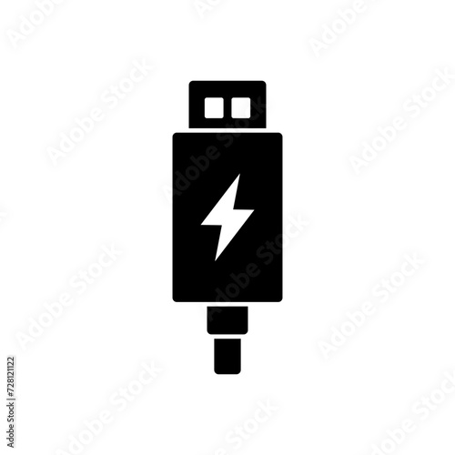 Usb icon vector. Flash disk icon vector