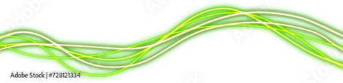 transparent green glowing energy neon lines