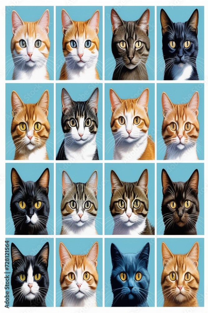 Illustrated Cat Portraits Illustrated Cat Portraits