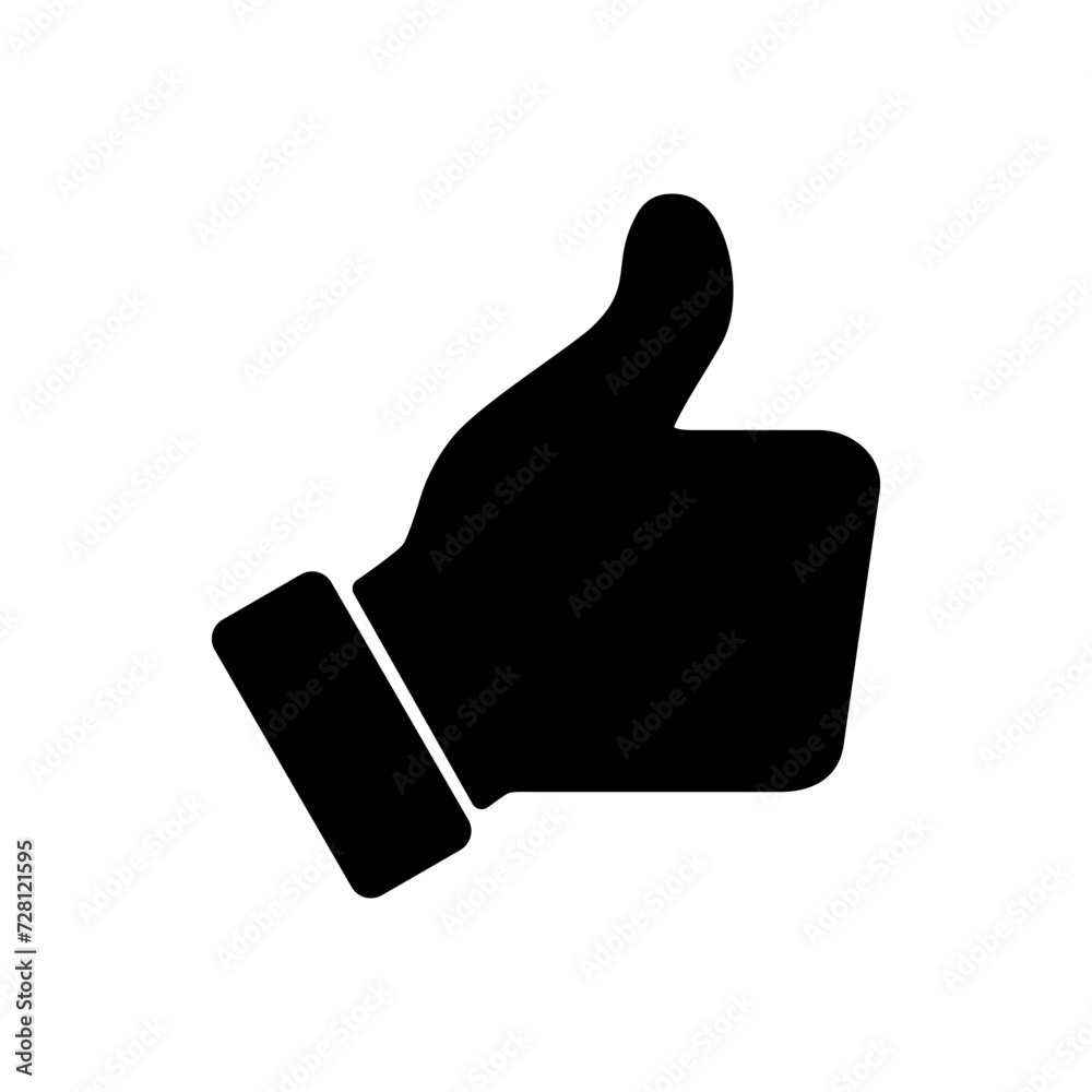 Thumbs up icon vector. Hand like. Like icon vector. Thumbs up icon vector. Hand like. Like icon vector.