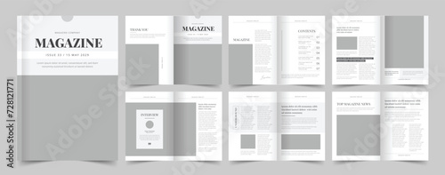 Black and White Magazine Template