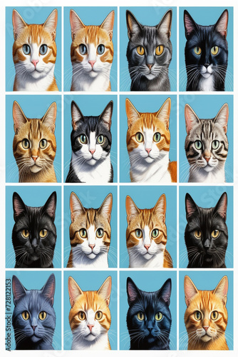 Illustrated Cat Portraits © ahmad