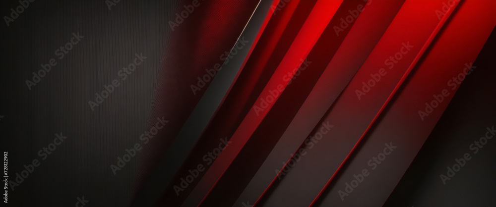 Obraz premium 3D red gray techno abstract background overlap layer on dark space with rough decoration. Modern graphic design element cutout shape style concept for web banners, flyer, card, or brochure cover.