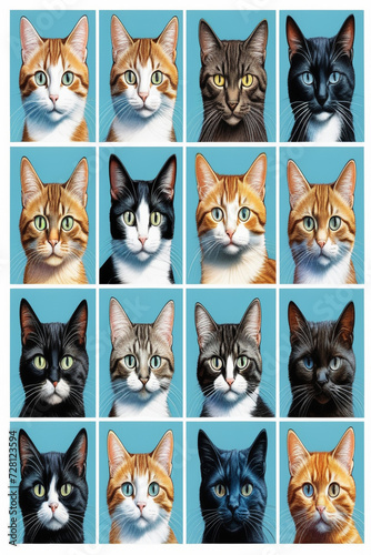 Illustrated Cat Portraits