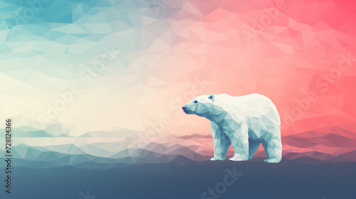 Polar bear animal abstract illustration 