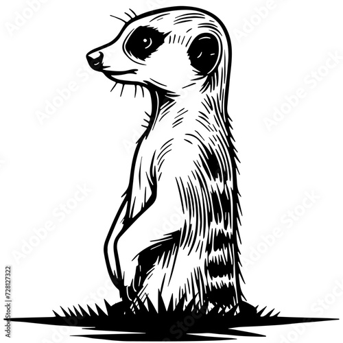 Meerkat Sketch Drawing.