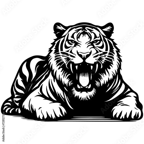 Tiger Roar Illustration.