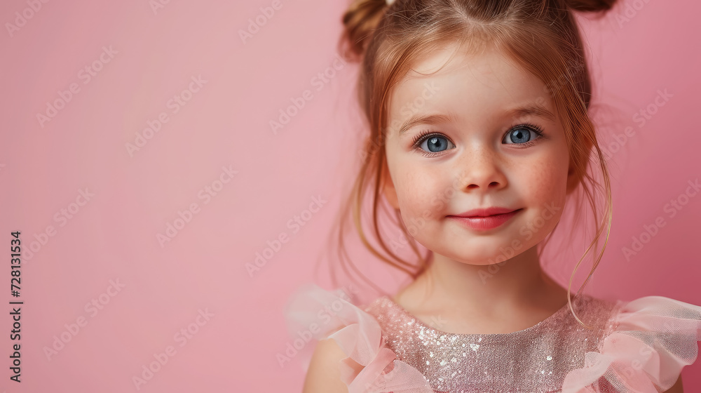 cute little girl in a pink dress on a gentle crimson background in the studio, child, toddler, kid, children, daughter, portrait, place for text, face, person, fashion cute little girl in a pink dress on a gentle crimson background in the studio, child, toddler, kid, children, daughter, portrait, place for text, face, person, fashion
