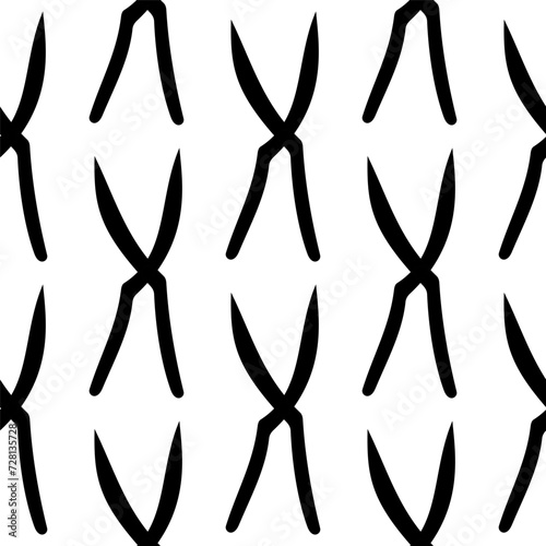 garden scissors stationery care trim black silhouette pattern textile background