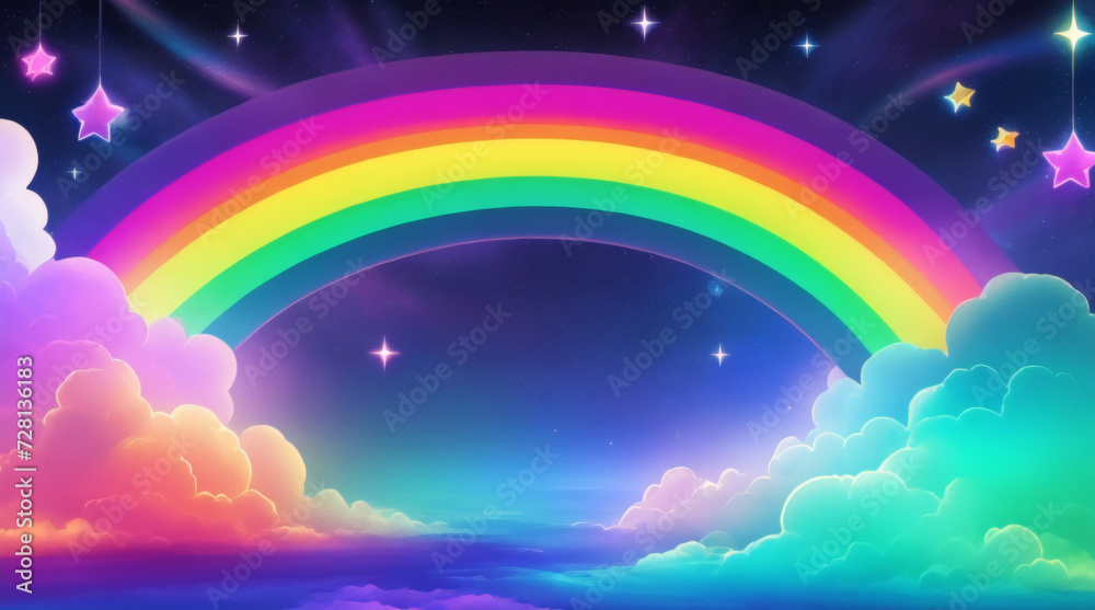Rainbow unicorn background. Pastel glitter pink fantasy galaxy. Magic mermaid sky with bokeh. Holographic kawaii abstract space with stars and sparkles. Vector Rainbow unicorn background. Pastel glitter pink fantasy galaxy. Magic mermaid sky with bokeh. Holographic kawaii abstract space with stars and sparkles. Vector