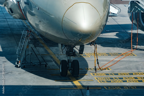 aircraft on the dock