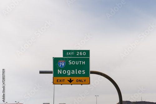 Exit 260 from Interstate 10 to Interstate 19 South toward Nogales Mexico photo