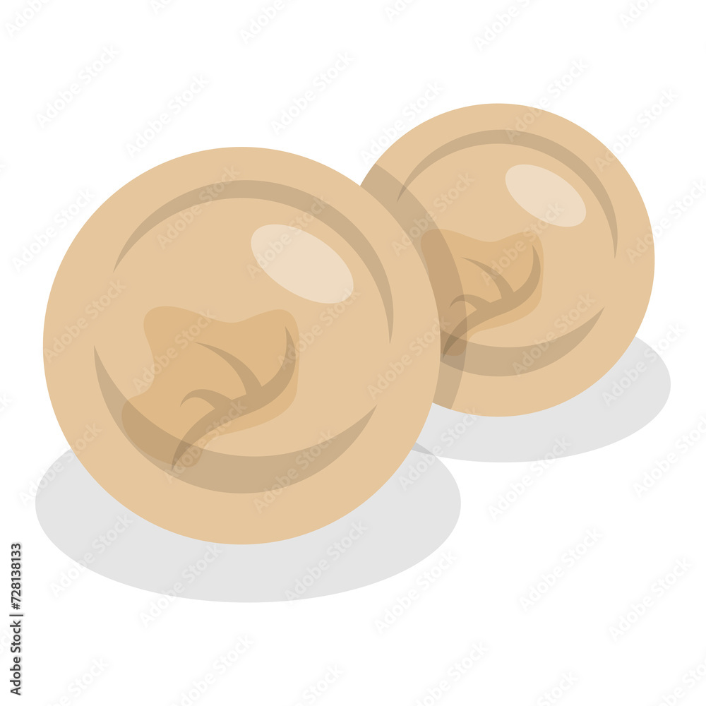 3D Isometric Flat Set of Dumplings. Item 1 3D Isometric Flat Set of Dumplings. Item 1