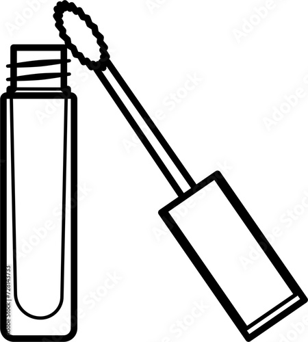 Lip Gloss Outline Vector Illustration