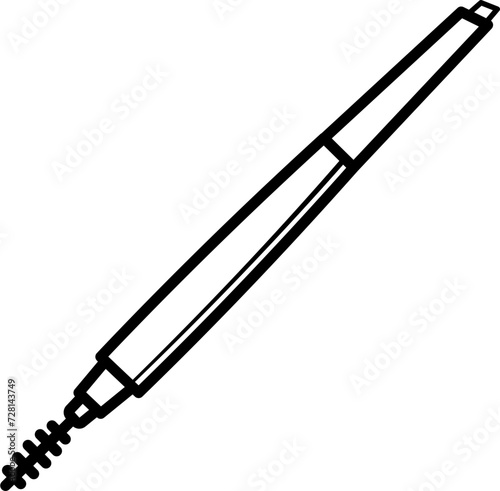 Eyebrow Pencil Outline Vector Illustration photo