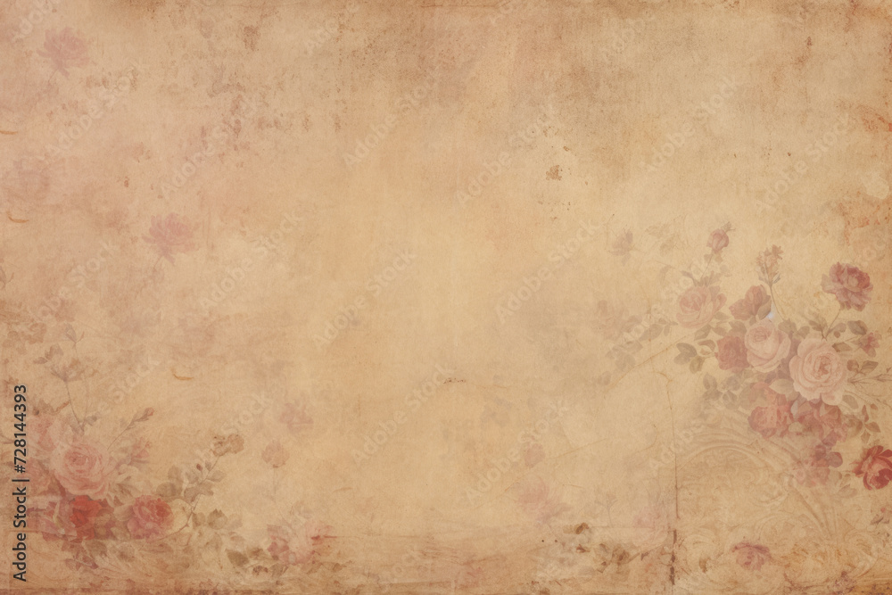 Antique Old Paper Texture with Elegant Roses - Perfect for Junk Journals, Scrapbooking, and Vintage Creative Projects Antique Old Paper Texture with Elegant Roses - Perfect for Junk Journals, Scrapbooking, and Vintage Creative Projects
