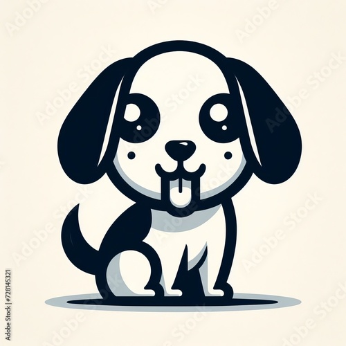 flat vector logo of animal 