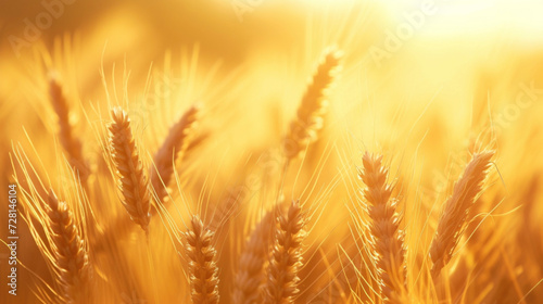 The intricate wisps of a wheat field backlit by the soft light of the morning sun.