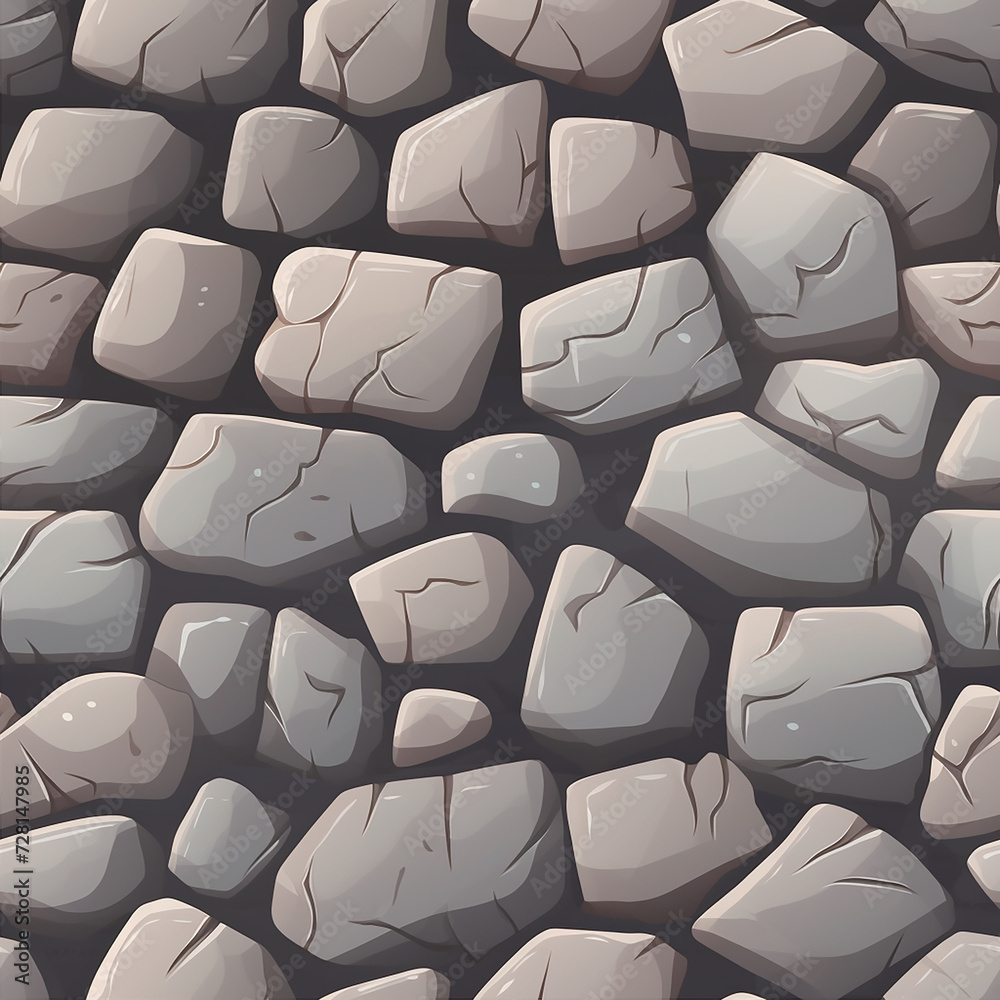 Patrón Textura de Pared o suelo de roca enlosable sin bordes estilo dibujo para videojuegos Patrón Textura de Pared o suelo de roca enlosable sin bordes estilo dibujo para videojuegos