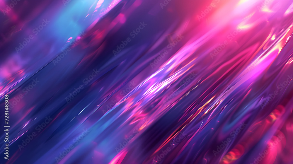 Abstract art wallpaper with blurred colorful lights and a swirling blue wave pattern