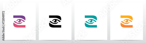 Watching Eye On Letter Logo Design Z