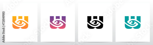 Watching Eye On Letter Logo Design W