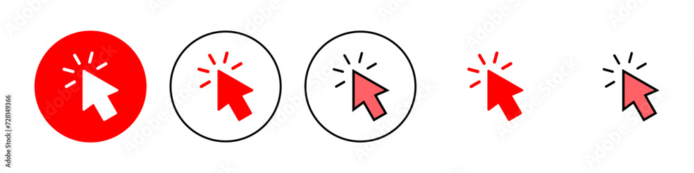 Click icon set illustration. pointer arrow sign and symbol. cursor icon Click icon set illustration. pointer arrow sign and symbol. cursor icon