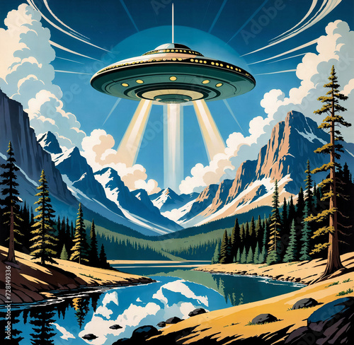 UFO in the Mountains