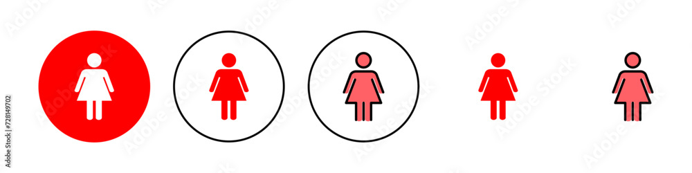 Female icon set illustration. woman sign and symbol Female icon set illustration. woman sign and symbol