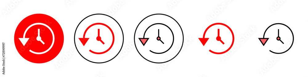 History icon set illustration. recent event history sign and symbol History icon set illustration. recent event history sign and symbol