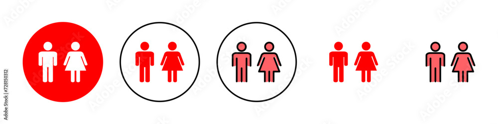 Man and woman icon set illustration. male and female sign and symbol. Girls and boys Man and woman icon set illustration. male and female sign and symbol. Girls and boys