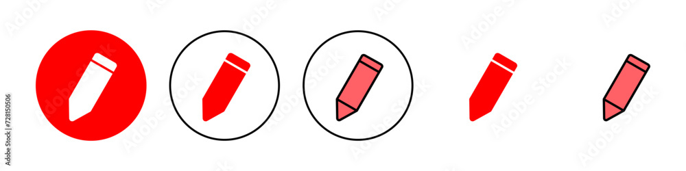 Pencil icon set illustration. pen sign and symbol. edit icon vector Pencil icon set illustration. pen sign and symbol. edit icon vector