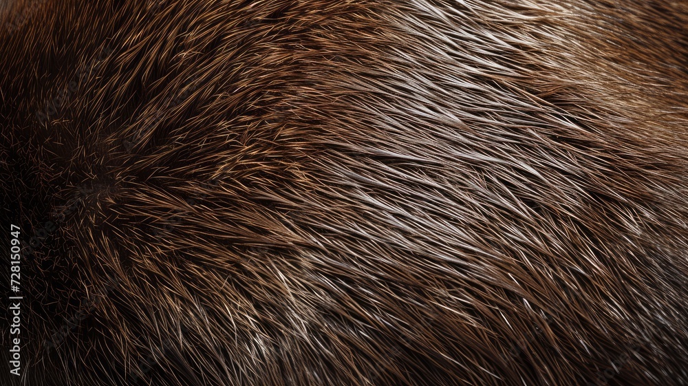 High-resolution image capturing the intricate details of brown animal fur High-resolution image capturing the intricate details of brown animal fur