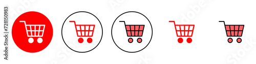Shopping icon set illustration. Shopping cart sign and symbol. Trolley icon