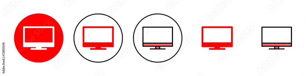 Tv icon set illustration. television sign and symbol Tv icon set illustration. television sign and symbol