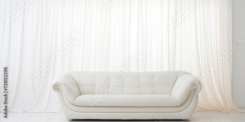 Sofa, chair, furniture interior accessories with a white textured leather background.