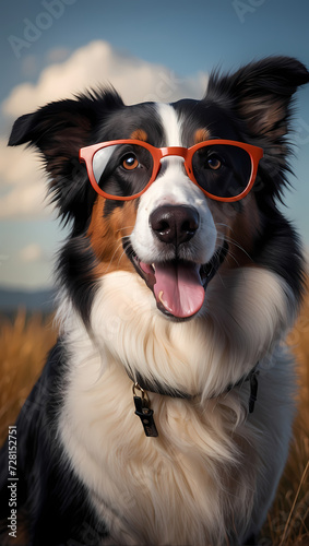 dog wearing glasses © danny