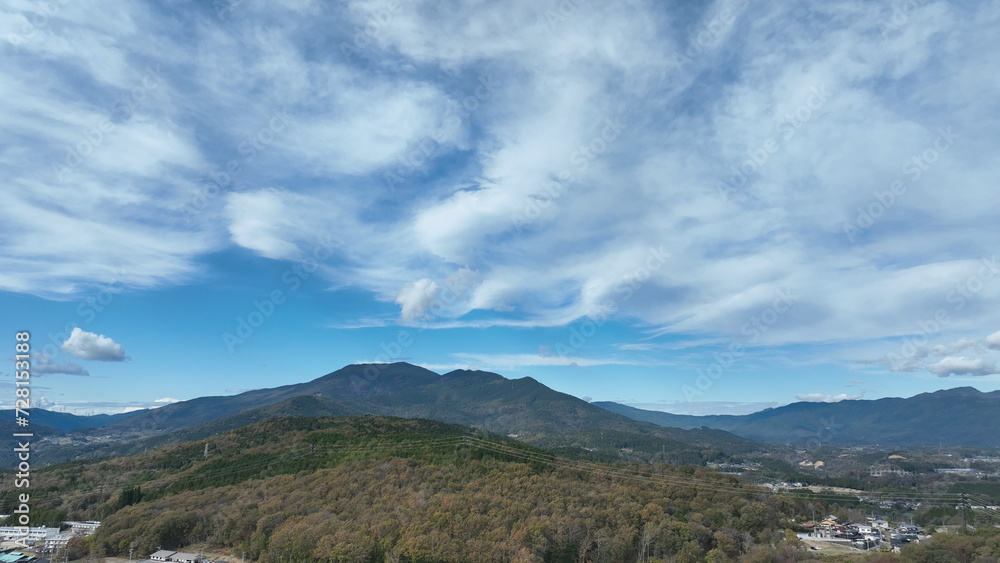 滋賀県恵那市の山々を撮影