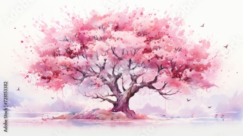 japanese sakura, cherry blossom tree during spring, ai © Rachel Yee Laam Lai