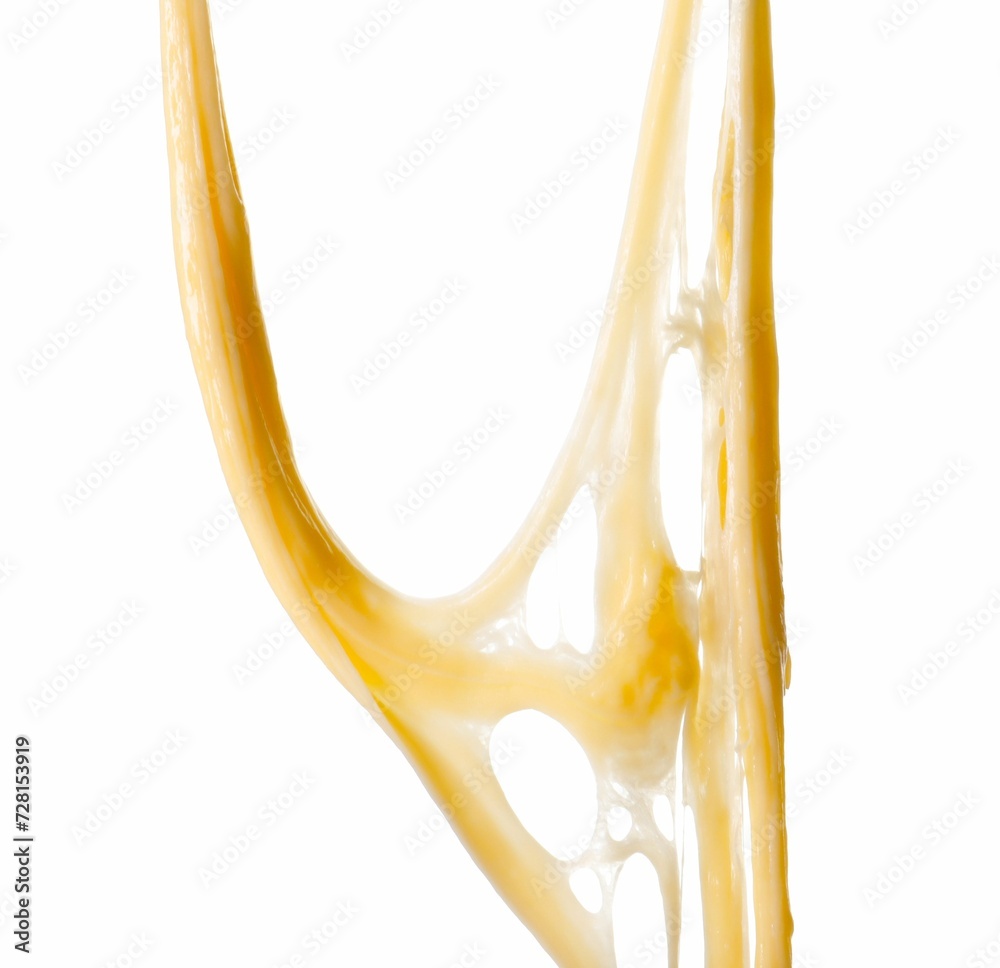 Stretching delicious melted cheese isolated on white Stretching delicious melted cheese isolated on white
