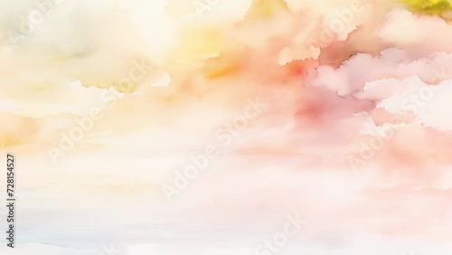 Abstract horizontal watercolor background, motion