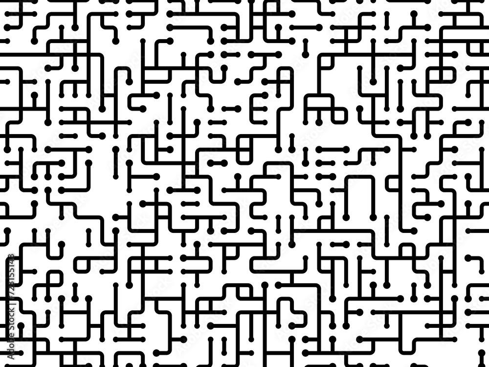 a black and white maze pattern with a white background