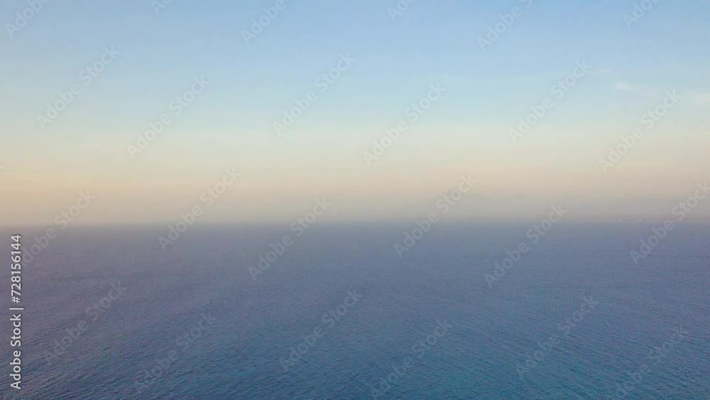 Aerial view of the blue ocean surface. Beautiful blue ocean horizon Aerial view of the blue ocean surface. Beautiful blue ocean horizon
