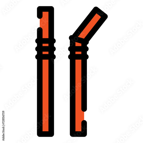 plastic straw icon 