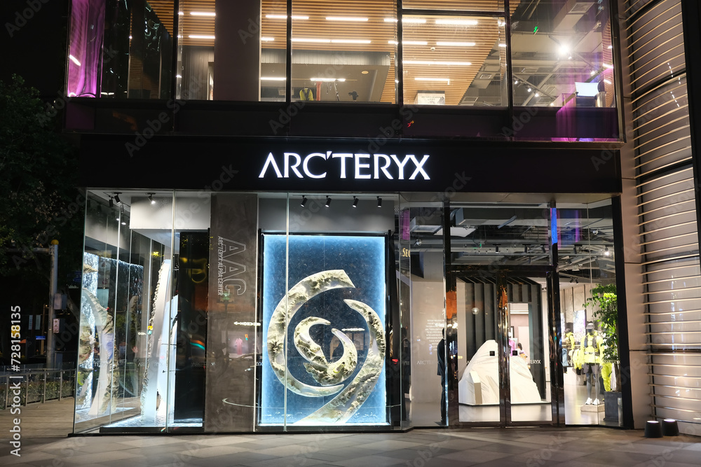 Shanghai,China-May 27th 2023: large Arc'teryx clothing flagship store ...