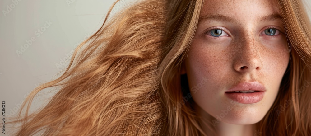 Naklejka premium Repairing Damaged Dry Hair: How One Woman Transformed Her Damaged, Dry Hair into Glossy, Healthy Locks