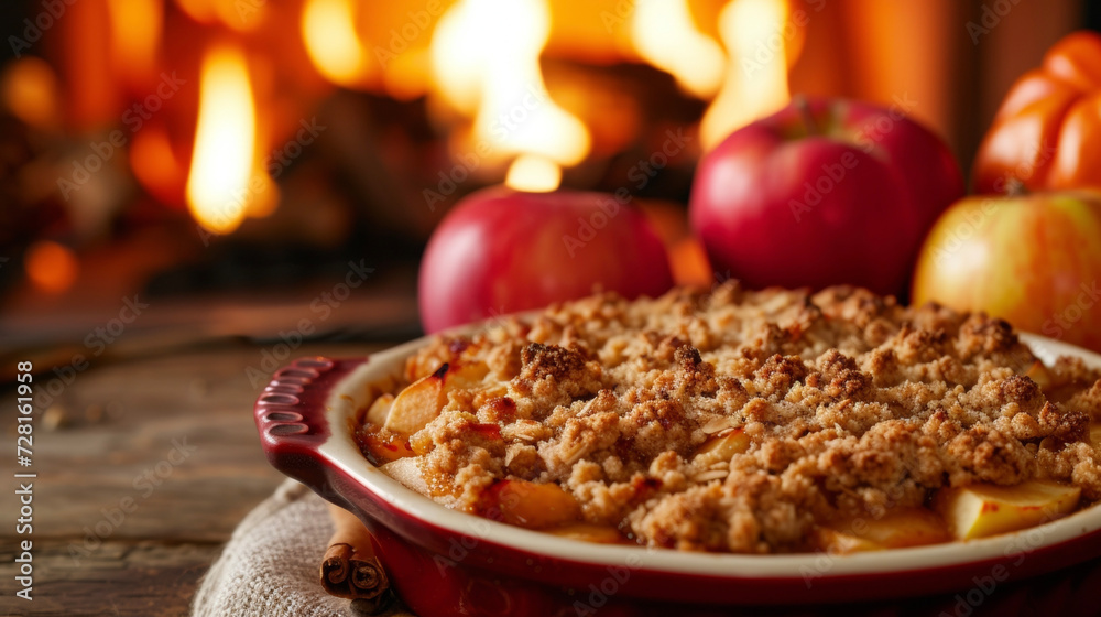 Experience the taste of fall with our fireside apple crisp. Freshly picked apples tossed with warm es and topped with a ery streusel all baked to bubbly perfection by the