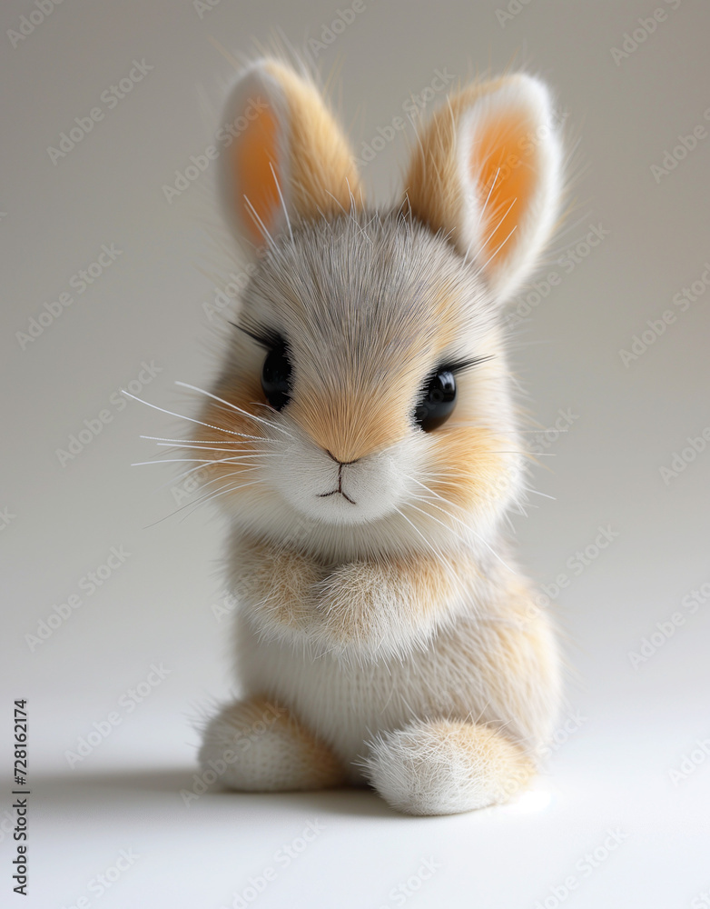 Small stuffed gray rabbit Small stuffed gray rabbit