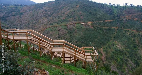 Wooden walkways through the mountains to visit the Demo walkway site in Alferce, Monchique photo