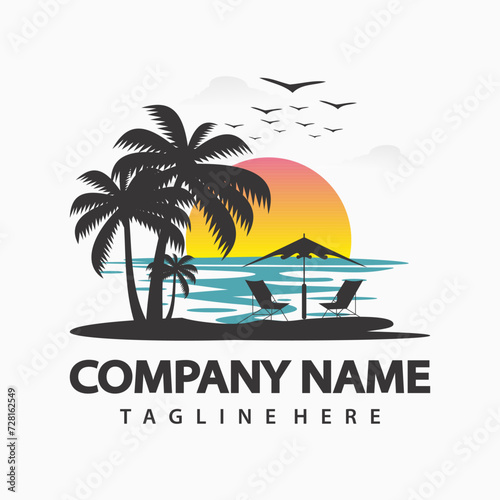 beach logo design